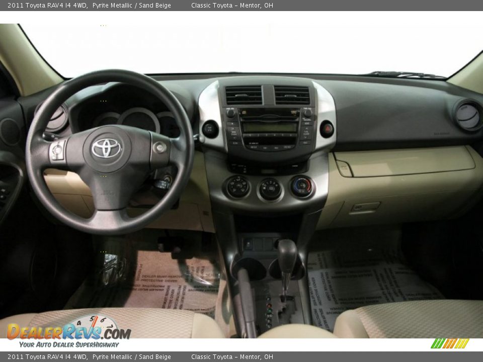 2011 Toyota RAV4 I4 4WD Pyrite Metallic / Sand Beige Photo #16