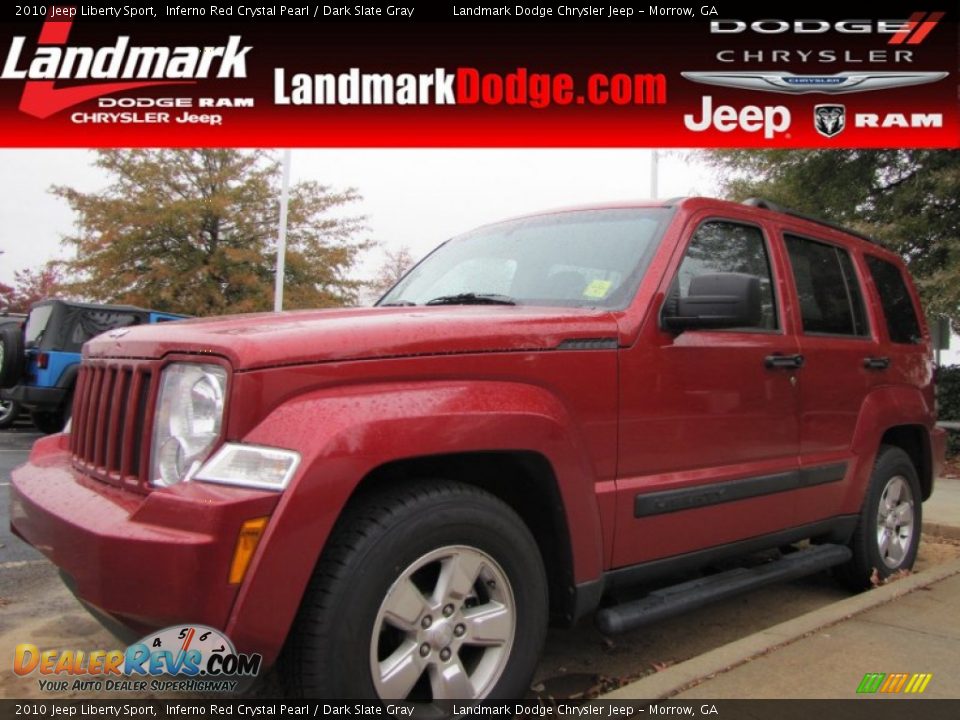2010 Jeep Liberty Sport Inferno Red Crystal Pearl / Dark Slate Gray Photo #1