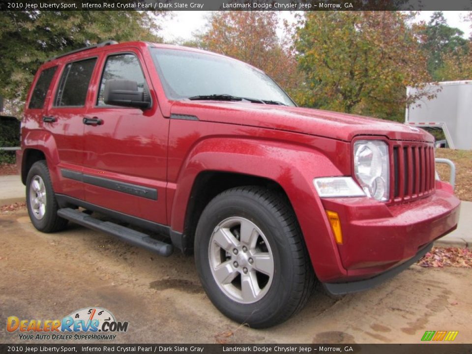 2010 Jeep Liberty Sport Inferno Red Crystal Pearl / Dark Slate Gray Photo #4
