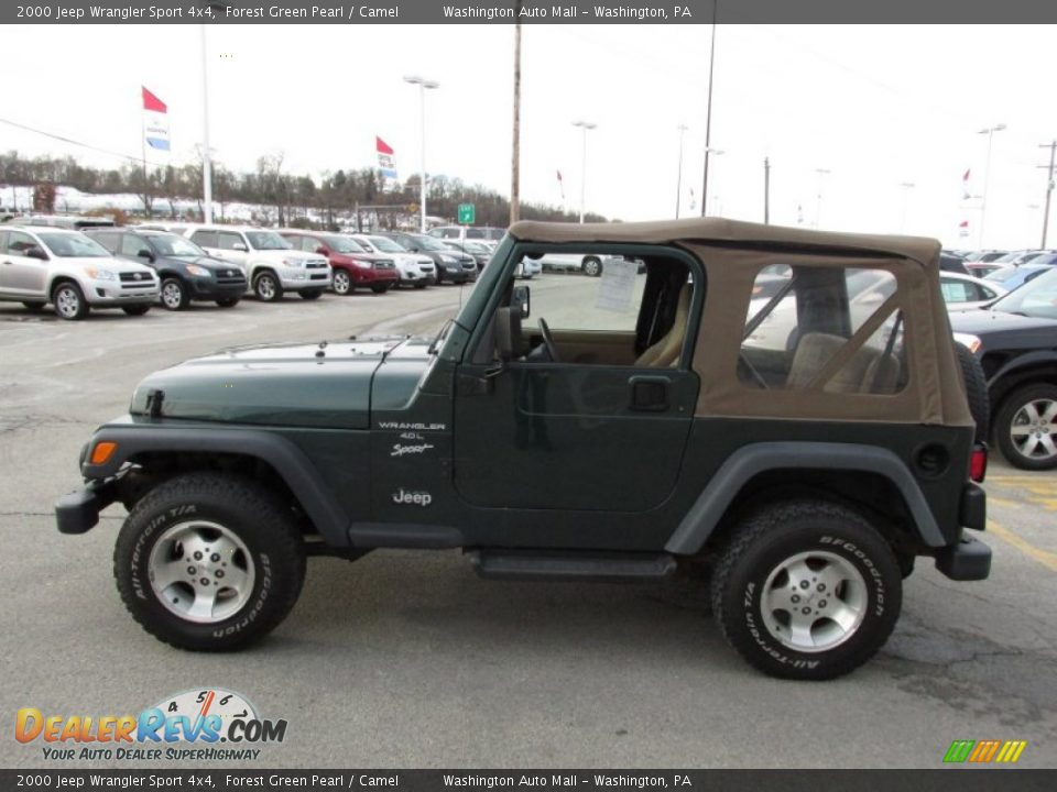 2000 Jeep Wrangler Sport 4x4 Forest Green Pearl / Camel Photo #5