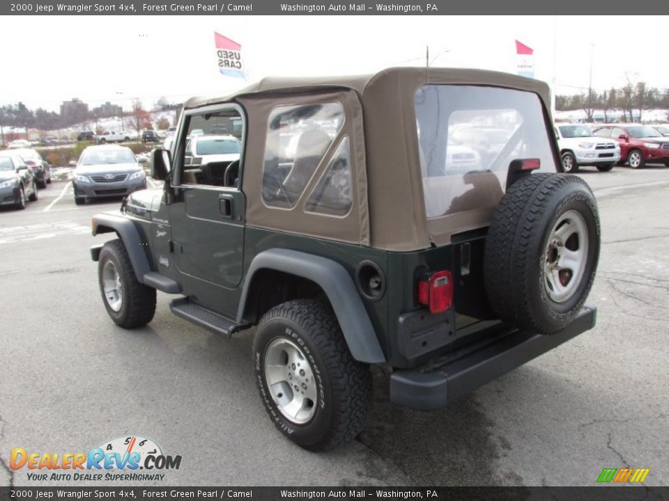 2000 Jeep Wrangler Sport 4x4 Forest Green Pearl / Camel Photo #7