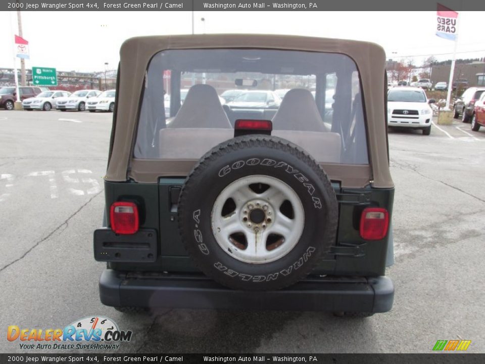 2000 Jeep Wrangler Sport 4x4 Forest Green Pearl / Camel Photo #8