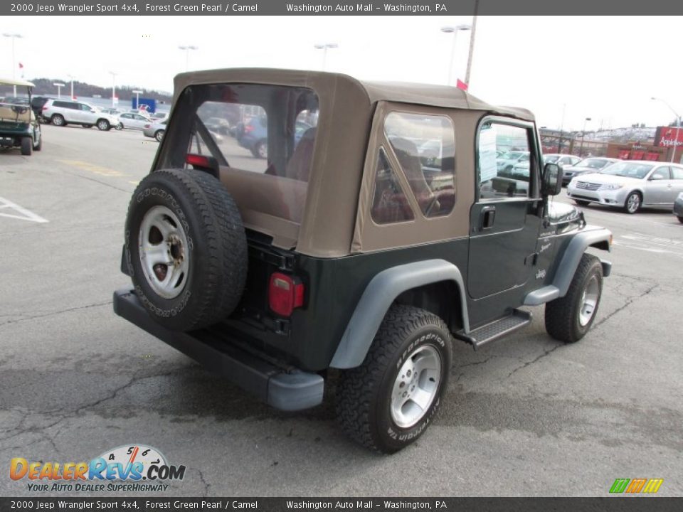 2000 Jeep Wrangler Sport 4x4 Forest Green Pearl / Camel Photo #9