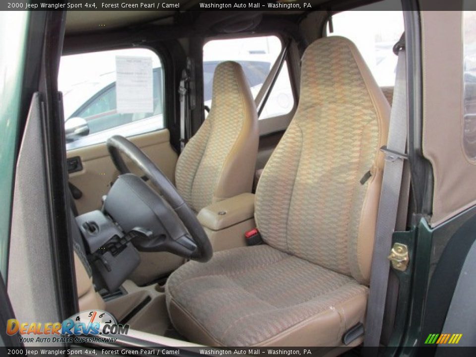 2000 Jeep Wrangler Sport 4x4 Forest Green Pearl / Camel Photo #11