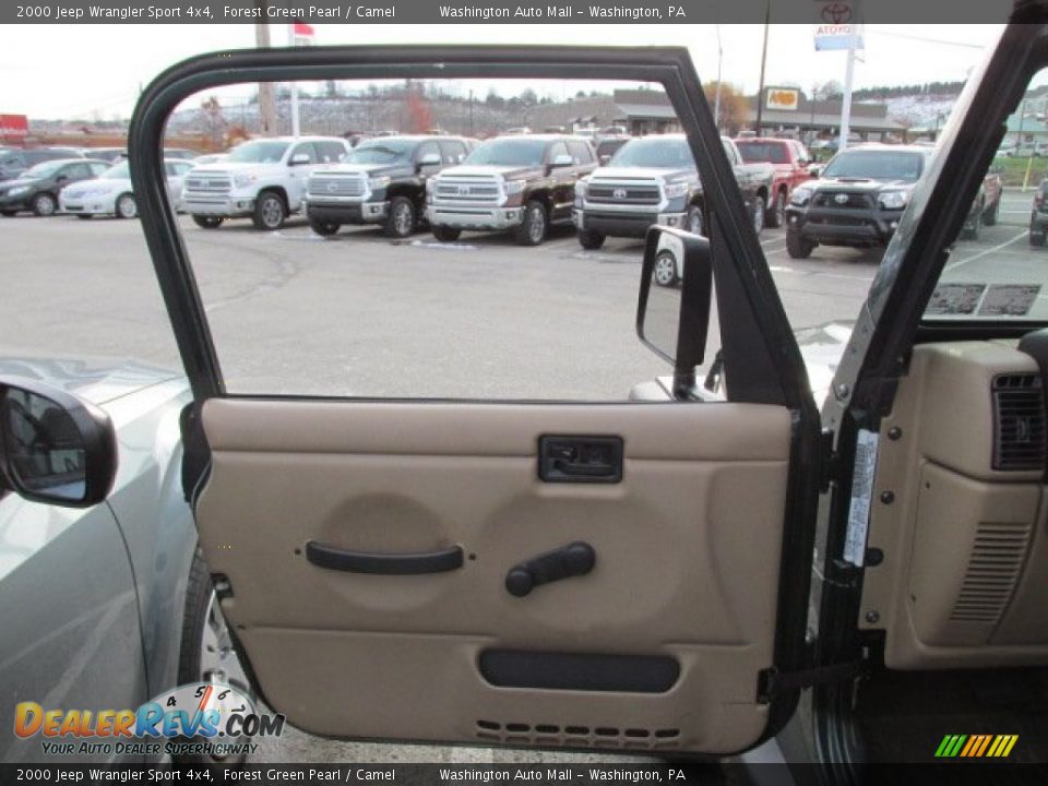 2000 Jeep Wrangler Sport 4x4 Forest Green Pearl / Camel Photo #12