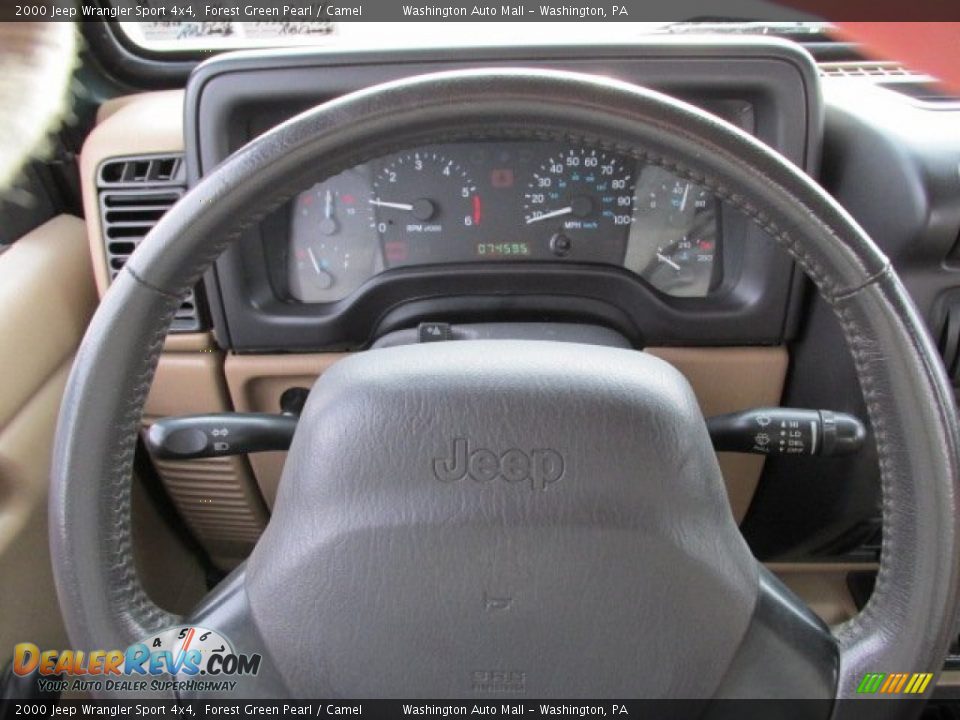 2000 Jeep Wrangler Sport 4x4 Forest Green Pearl / Camel Photo #16