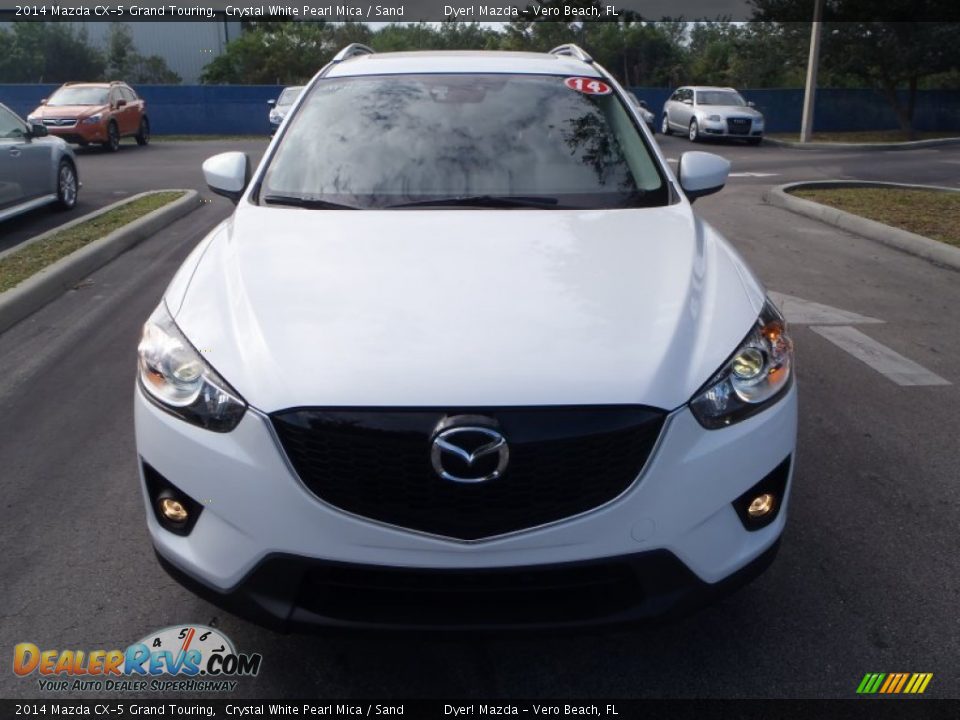 2014 Mazda CX-5 Grand Touring Crystal White Pearl Mica / Sand Photo #2