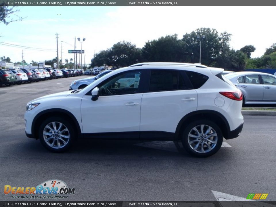 2014 Mazda CX-5 Grand Touring Crystal White Pearl Mica / Sand Photo #3