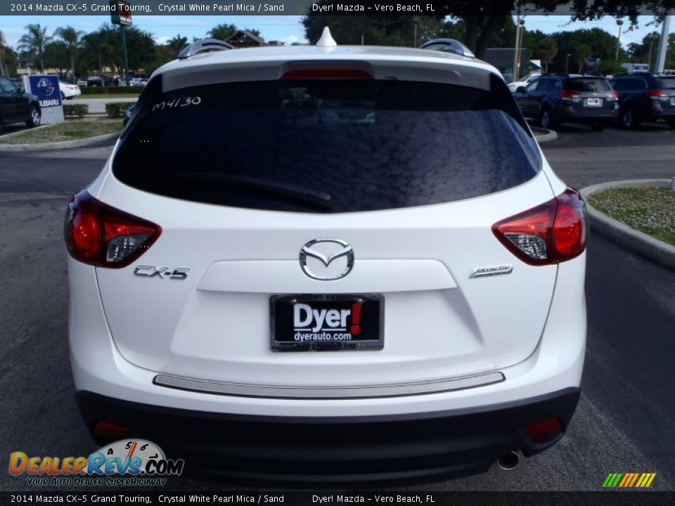 2014 Mazda CX-5 Grand Touring Crystal White Pearl Mica / Sand Photo #4
