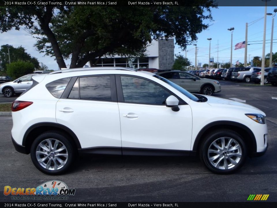 2014 Mazda CX-5 Grand Touring Crystal White Pearl Mica / Sand Photo #7
