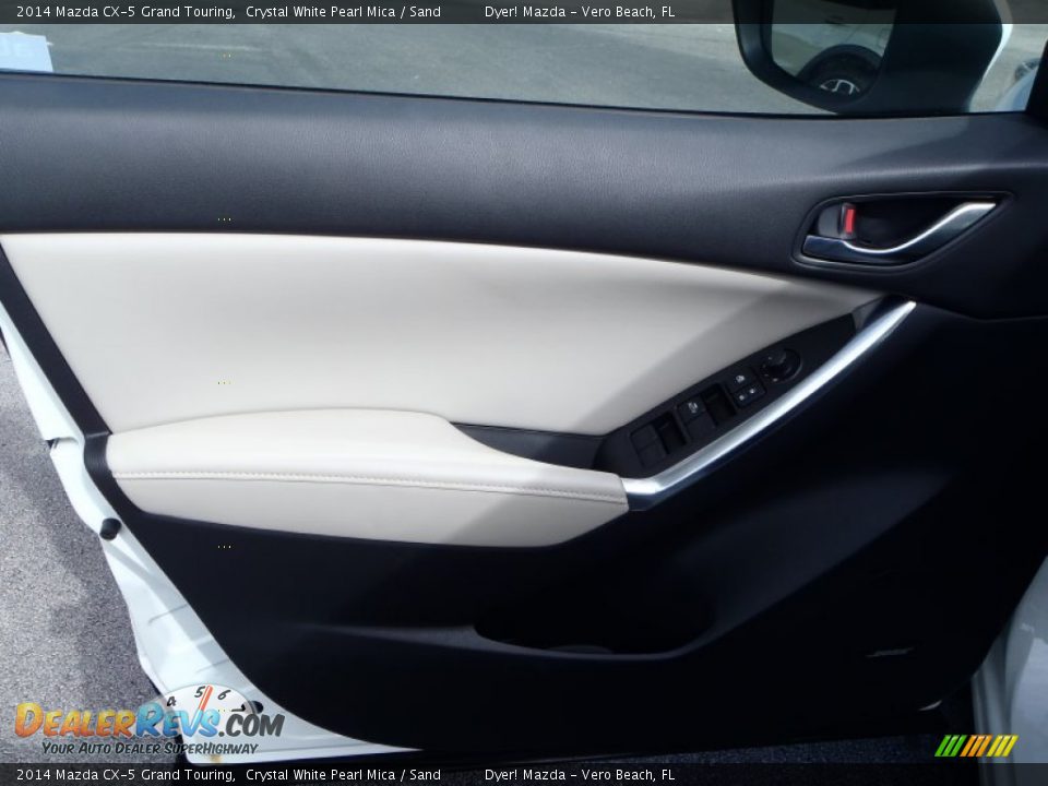 2014 Mazda CX-5 Grand Touring Crystal White Pearl Mica / Sand Photo #9