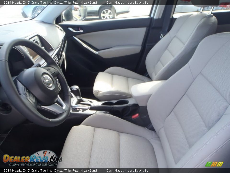 2014 Mazda CX-5 Grand Touring Crystal White Pearl Mica / Sand Photo #11