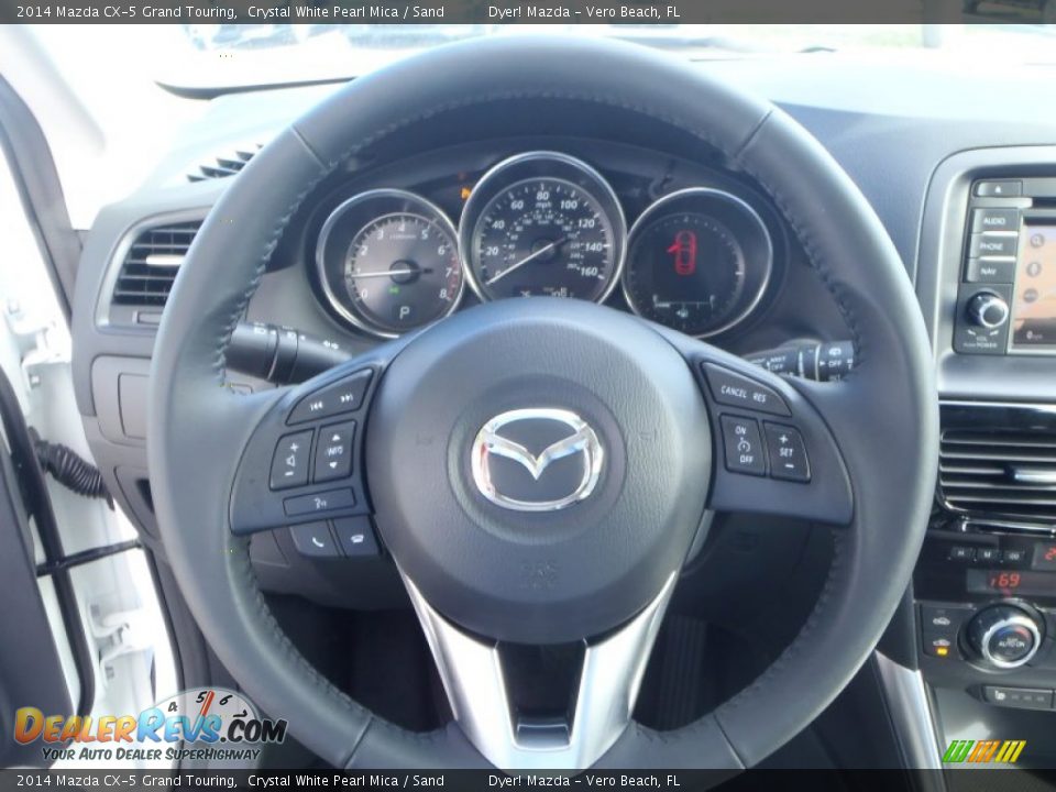 2014 Mazda CX-5 Grand Touring Crystal White Pearl Mica / Sand Photo #13