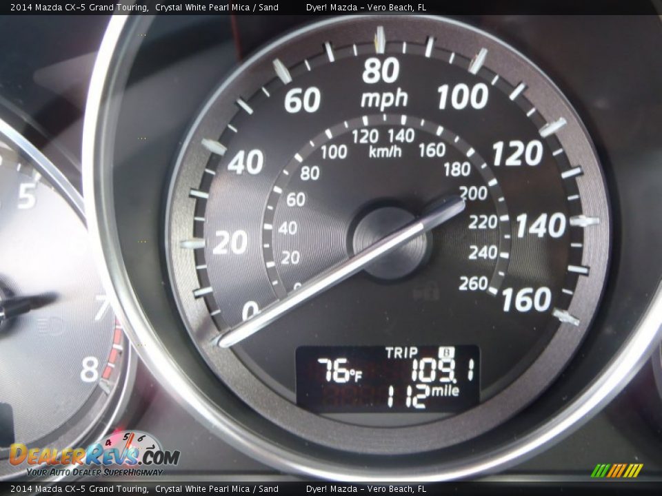 2014 Mazda CX-5 Grand Touring Crystal White Pearl Mica / Sand Photo #14