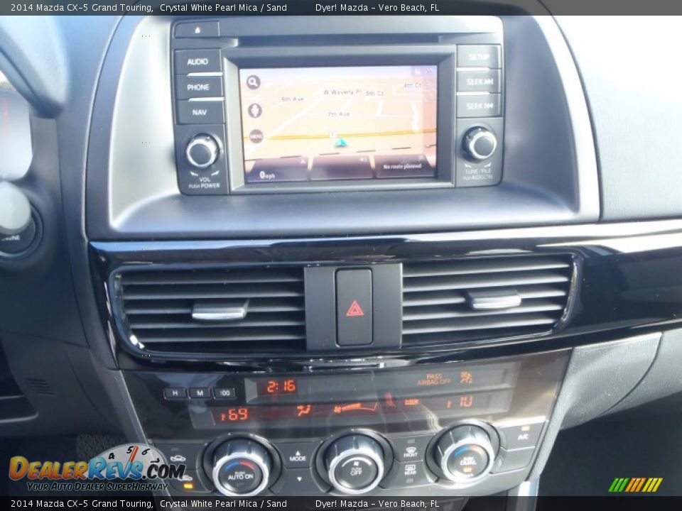 2014 Mazda CX-5 Grand Touring Crystal White Pearl Mica / Sand Photo #15