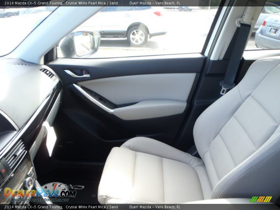 2014 Mazda CX-5 Grand Touring Crystal White Pearl Mica / Sand Photo #16