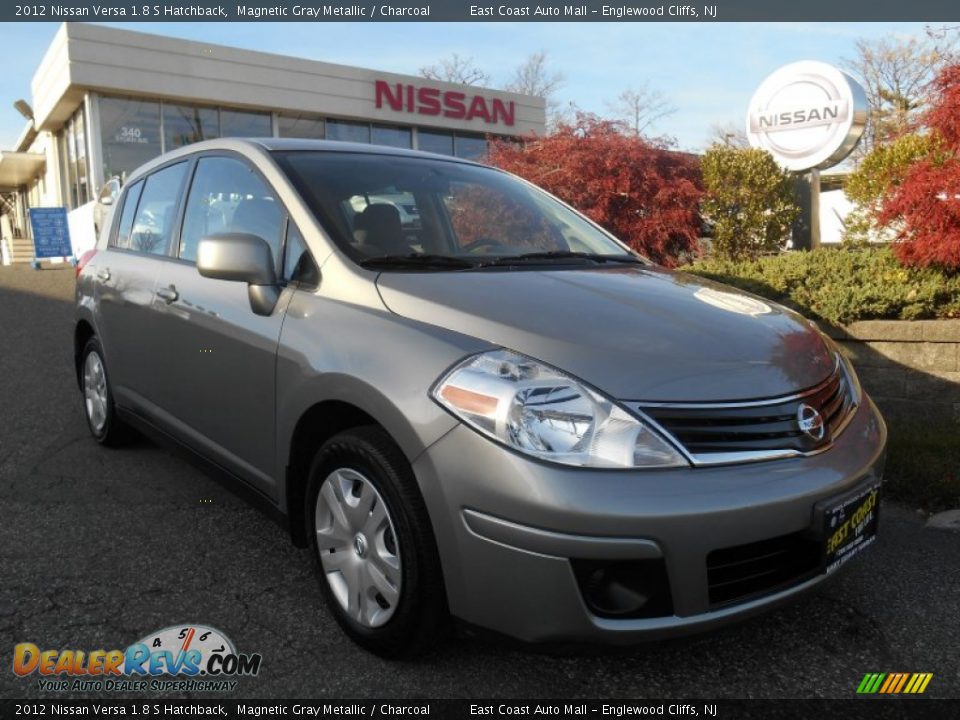 2012 Nissan Versa 1.8 S Hatchback Magnetic Gray Metallic / Charcoal Photo #1