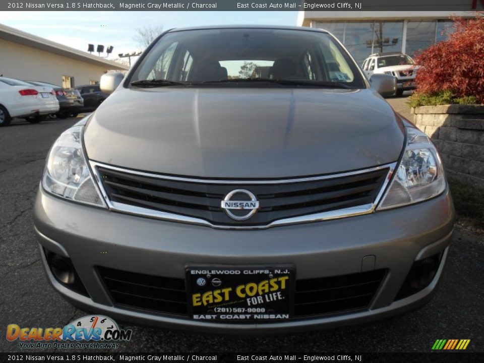 2012 Nissan Versa 1.8 S Hatchback Magnetic Gray Metallic / Charcoal Photo #2