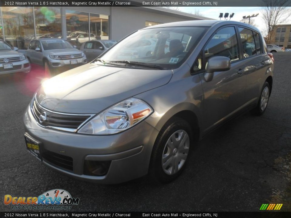 2012 Nissan Versa 1.8 S Hatchback Magnetic Gray Metallic / Charcoal Photo #3