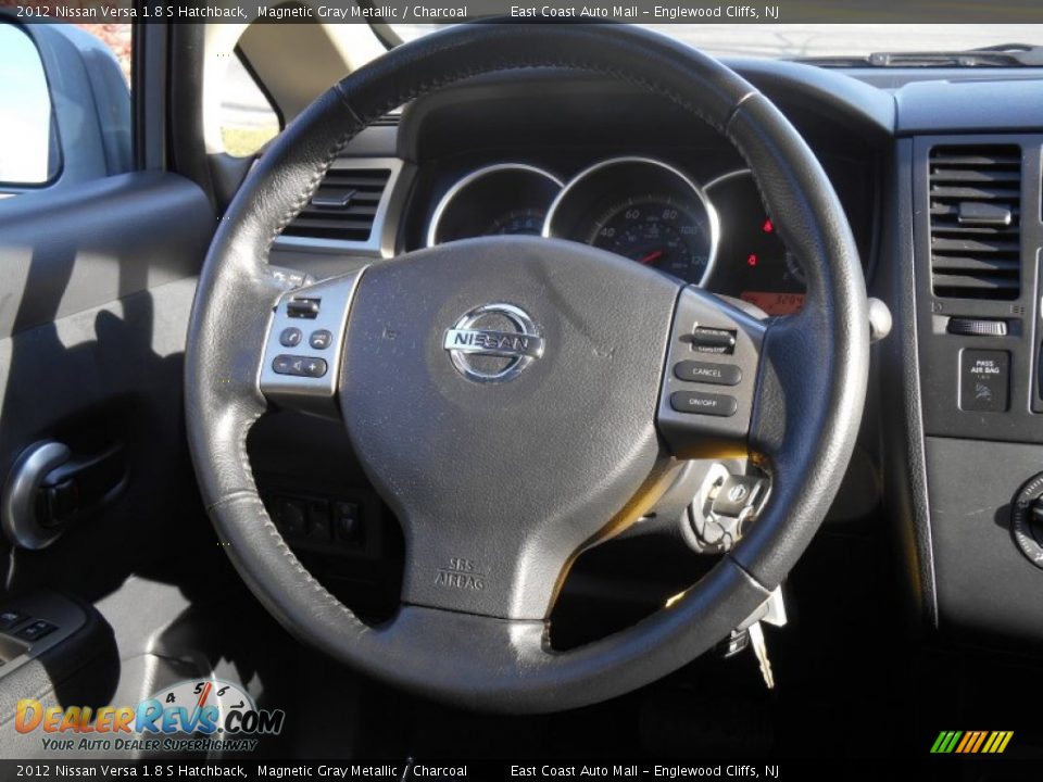 2012 Nissan Versa 1.8 S Hatchback Magnetic Gray Metallic / Charcoal Photo #15