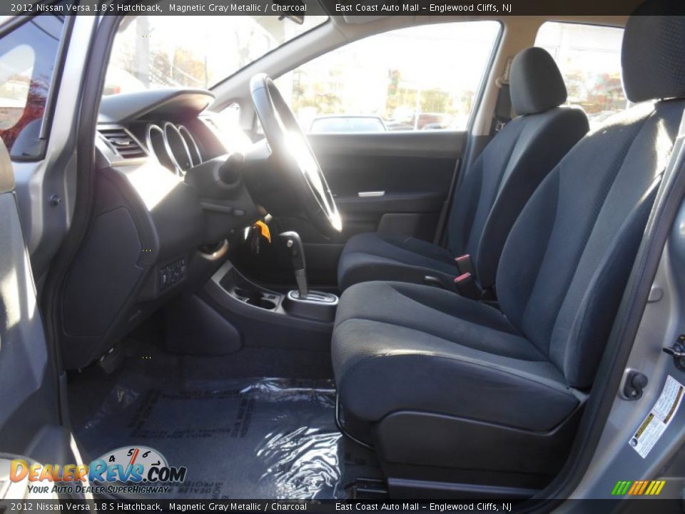 2012 Nissan Versa 1.8 S Hatchback Magnetic Gray Metallic / Charcoal Photo #17