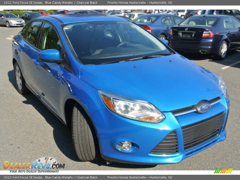 2012 Ford Focus SE Sedan Blue Candy Metallic / Charcoal Black Photo #2