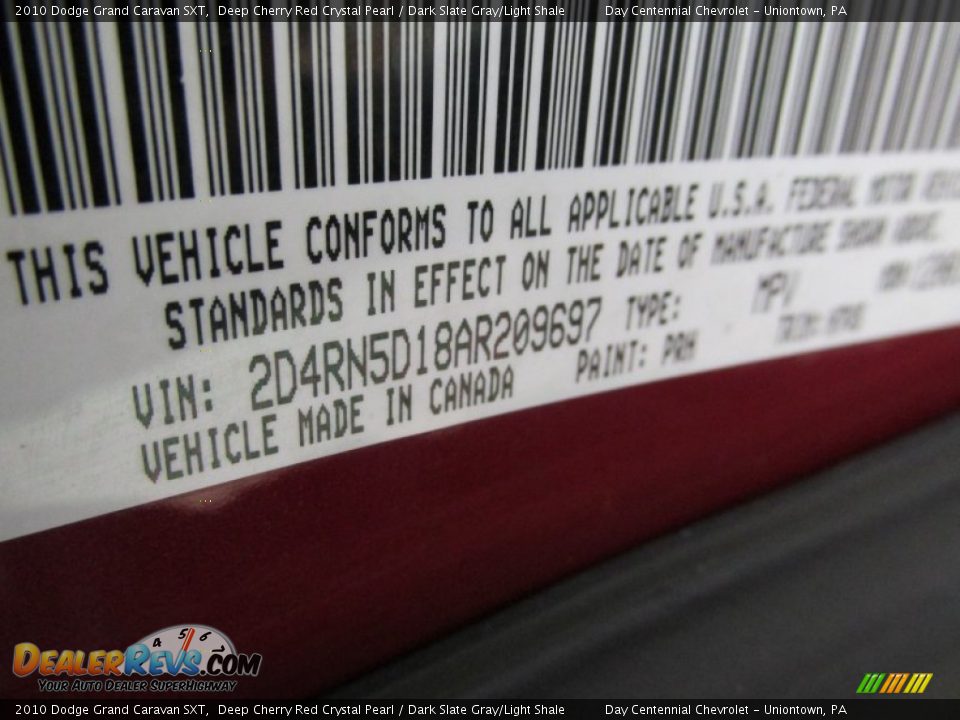 2010 Dodge Grand Caravan SXT Deep Cherry Red Crystal Pearl / Dark Slate Gray/Light Shale Photo #19