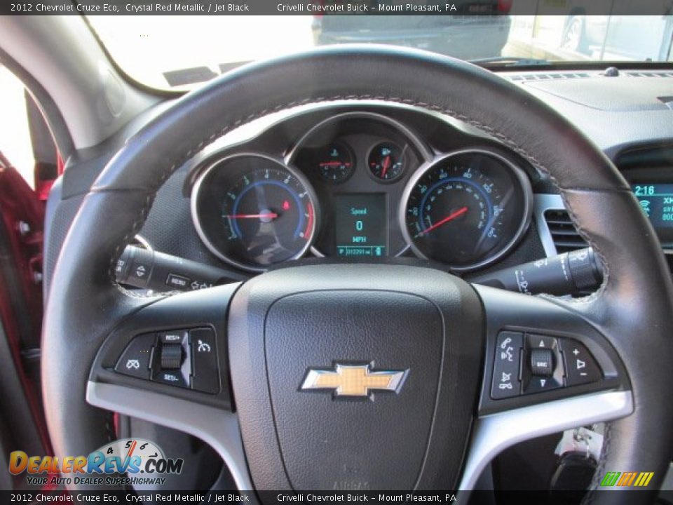 2012 Chevrolet Cruze Eco Crystal Red Metallic / Jet Black Photo #23