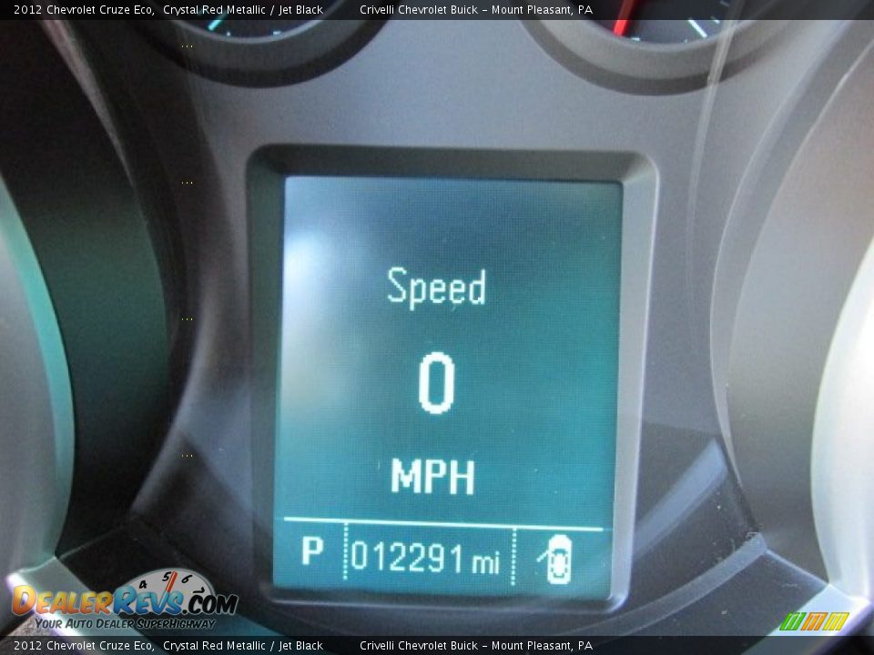 2012 Chevrolet Cruze Eco Crystal Red Metallic / Jet Black Photo #34