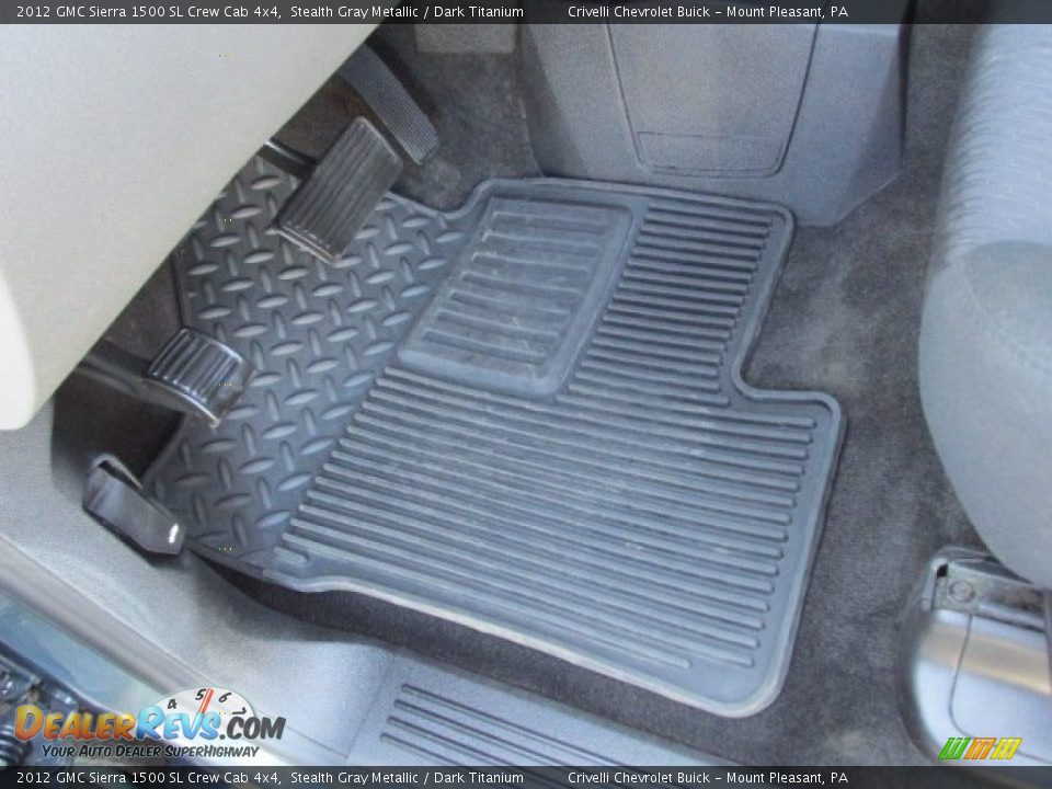 2012 GMC Sierra 1500 SL Crew Cab 4x4 Stealth Gray Metallic / Dark Titanium Photo #21