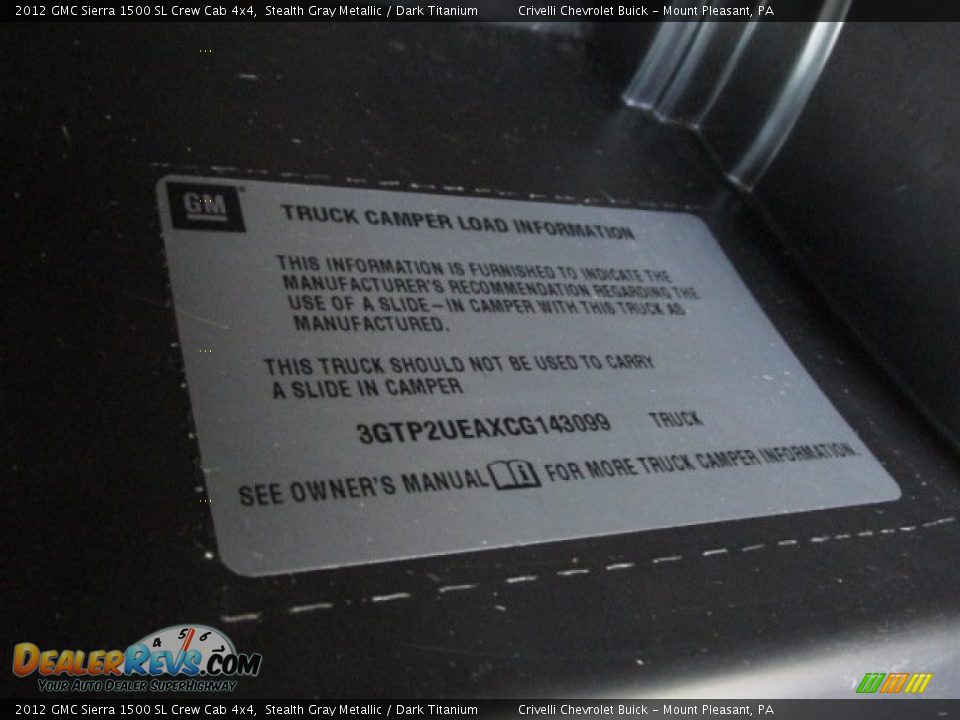 2012 GMC Sierra 1500 SL Crew Cab 4x4 Stealth Gray Metallic / Dark Titanium Photo #31