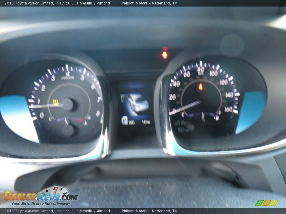 2013 Toyota Avalon Limited Nautical Blue Metallic / Almond Photo #35