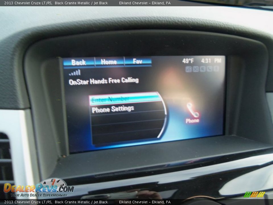 2013 Chevrolet Cruze LT/RS Black Granite Metallic / Jet Black Photo #24