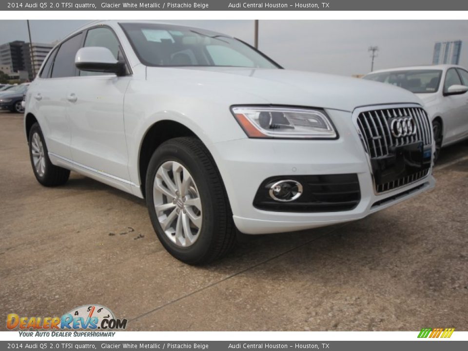 2014 Audi Q5 2.0 TFSI quattro Glacier White Metallic / Pistachio Beige Photo #1