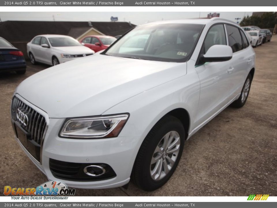 2014 Audi Q5 2.0 TFSI quattro Glacier White Metallic / Pistachio Beige Photo #3