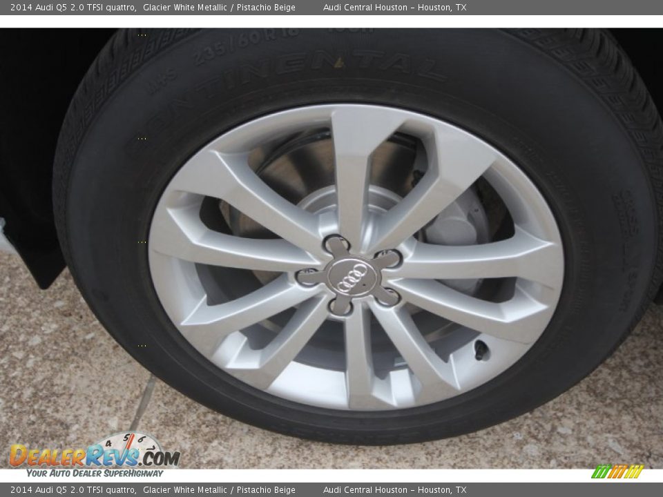 2014 Audi Q5 2.0 TFSI quattro Glacier White Metallic / Pistachio Beige Photo #4