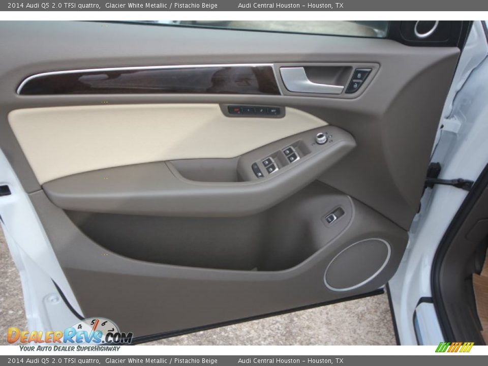 2014 Audi Q5 2.0 TFSI quattro Glacier White Metallic / Pistachio Beige Photo #8