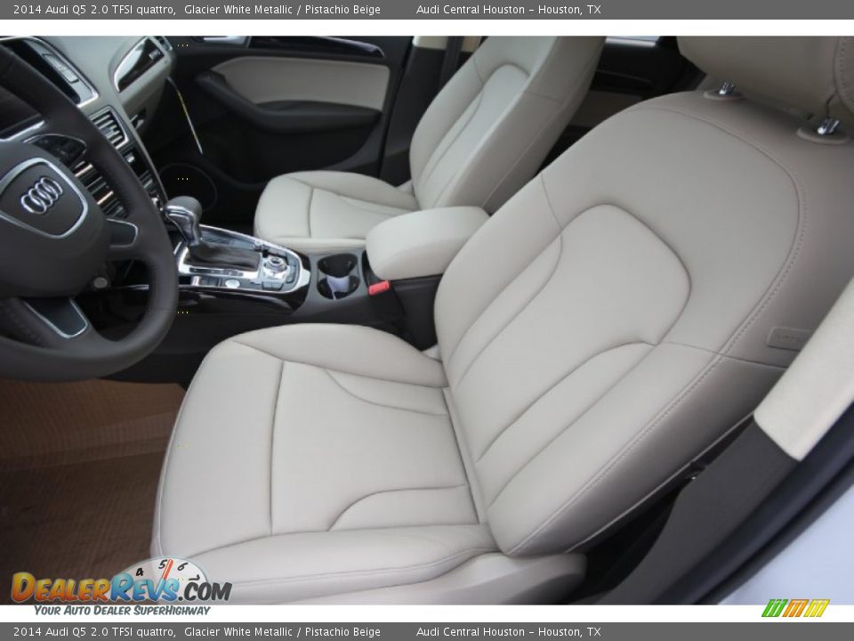 2014 Audi Q5 2.0 TFSI quattro Glacier White Metallic / Pistachio Beige Photo #10