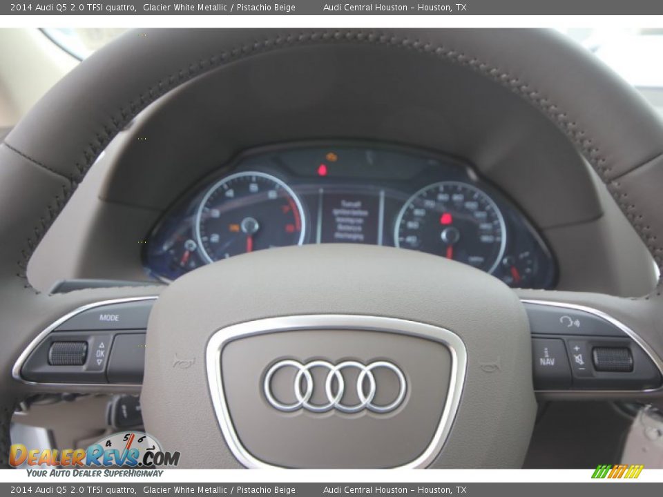 2014 Audi Q5 2.0 TFSI quattro Glacier White Metallic / Pistachio Beige Photo #25