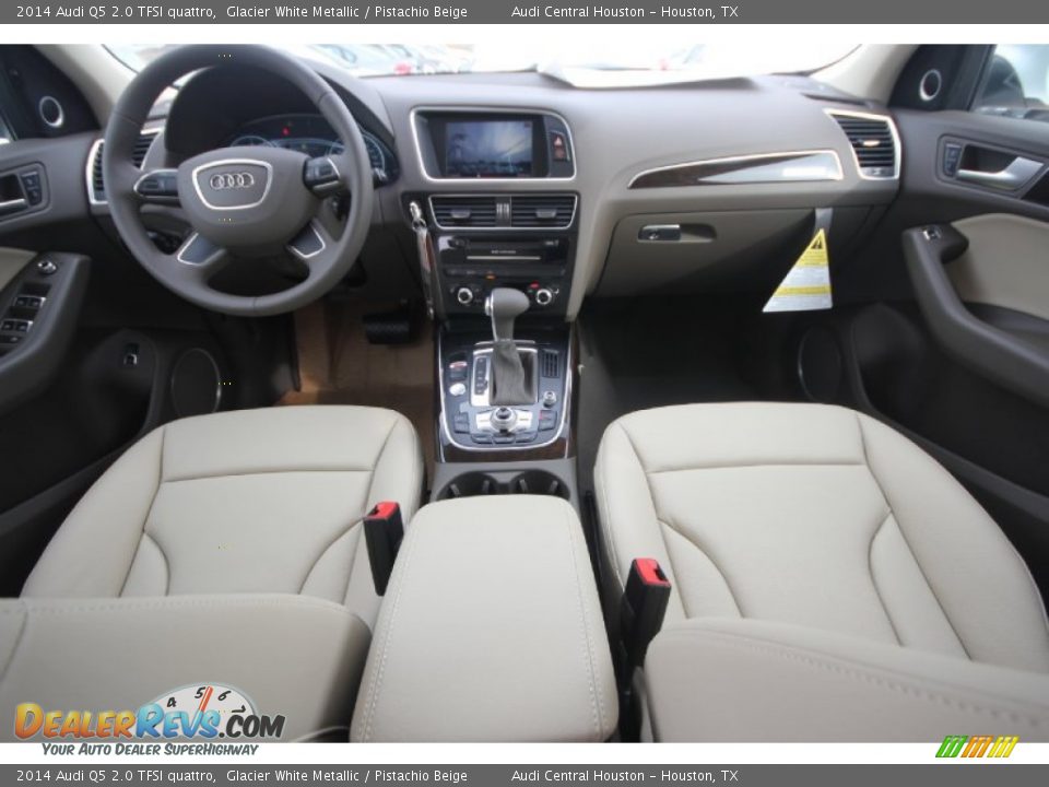2014 Audi Q5 2.0 TFSI quattro Glacier White Metallic / Pistachio Beige Photo #29