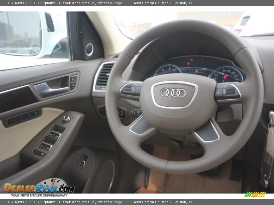2014 Audi Q5 2.0 TFSI quattro Glacier White Metallic / Pistachio Beige Photo #30