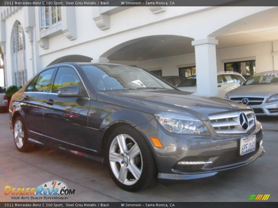 2011 Mercedes-Benz C 300 Sport Steel Grey Metallic / Black Photo #1