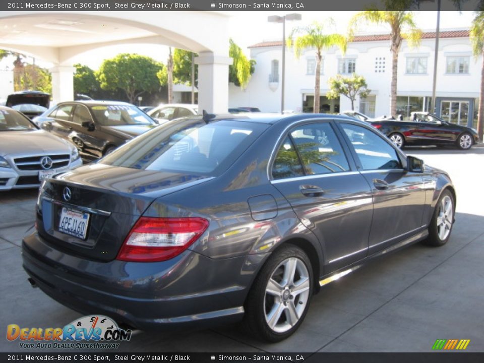 2011 Mercedes-Benz C 300 Sport Steel Grey Metallic / Black Photo #2