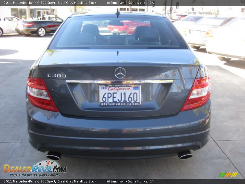 2011 Mercedes-Benz C 300 Sport Steel Grey Metallic / Black Photo #3