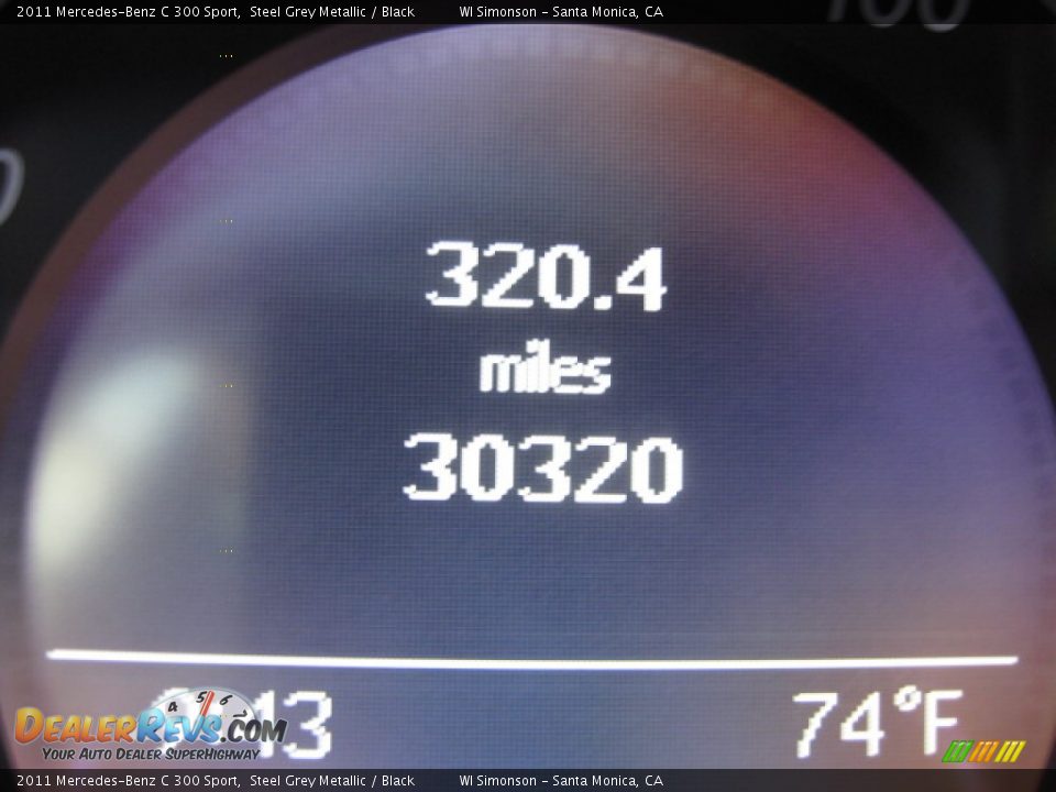 2011 Mercedes-Benz C 300 Sport Steel Grey Metallic / Black Photo #10