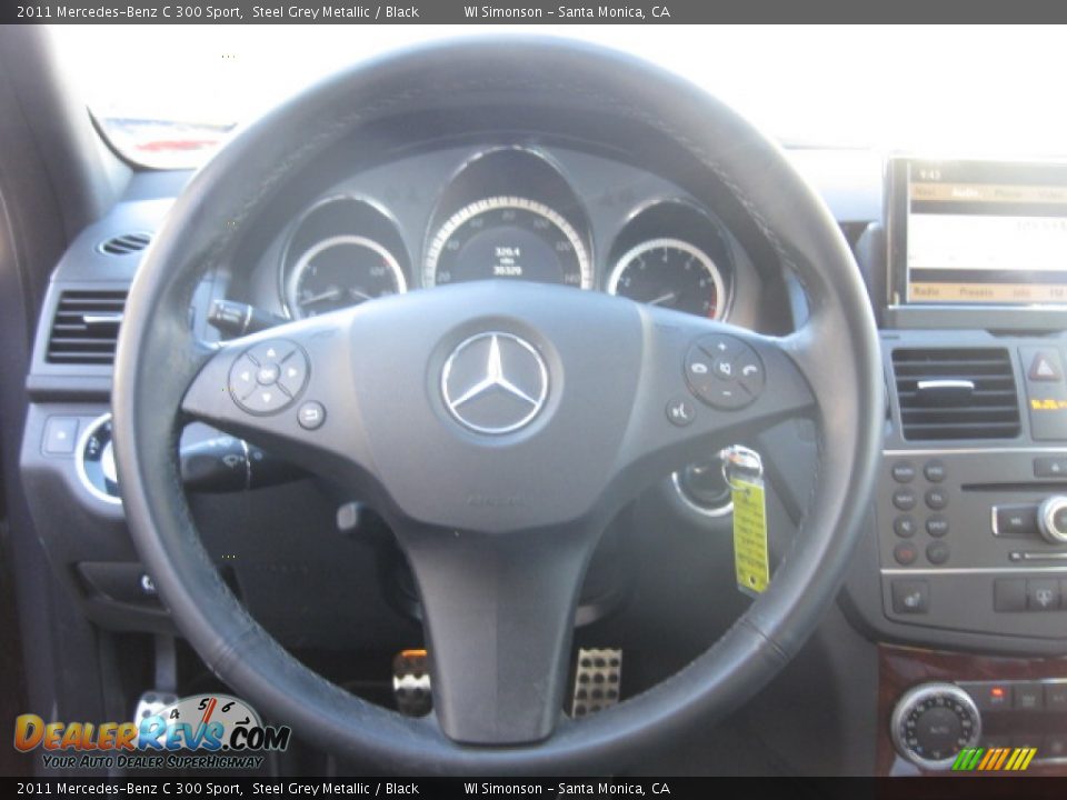 2011 Mercedes-Benz C 300 Sport Steel Grey Metallic / Black Photo #11