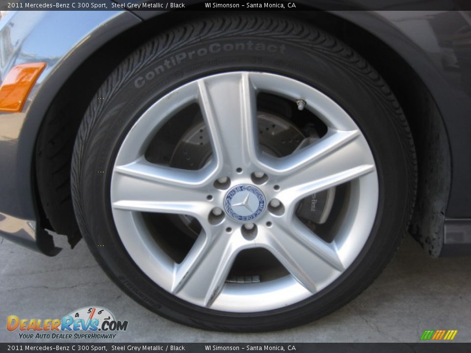 2011 Mercedes-Benz C 300 Sport Steel Grey Metallic / Black Photo #24