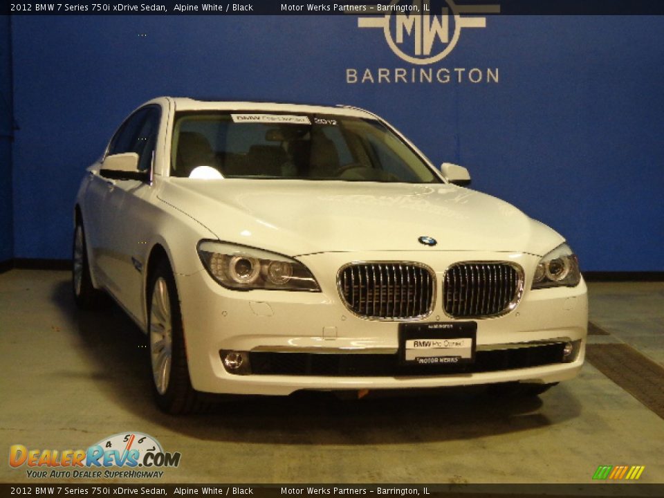 2012 BMW 7 Series 750i xDrive Sedan Alpine White / Black Photo #2