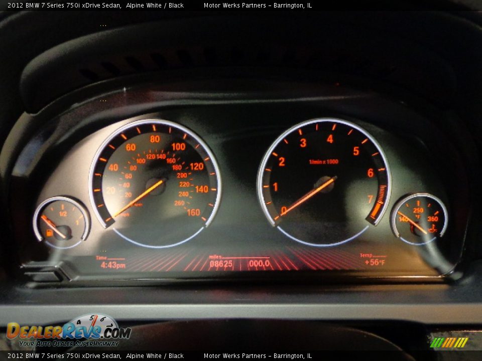 2012 BMW 7 Series 750i xDrive Sedan Alpine White / Black Photo #10