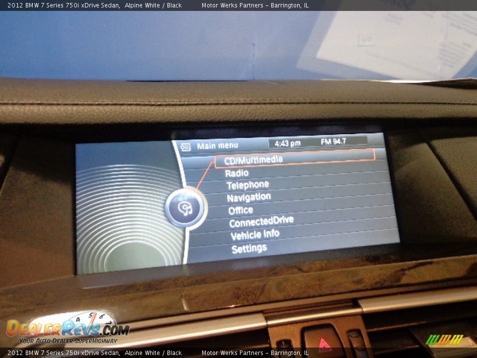 2012 BMW 7 Series 750i xDrive Sedan Alpine White / Black Photo #11